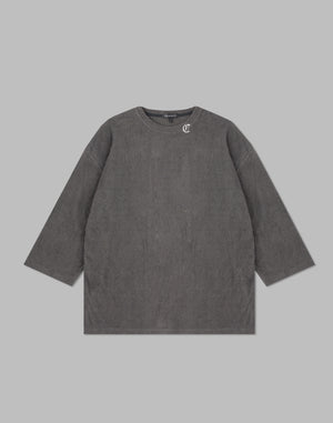 CRONOS ROOM BLACK LETTER LOGO T-SHIRTS【C.GRAY】