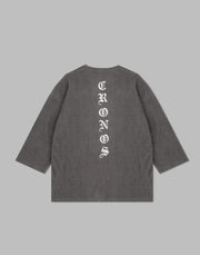 CRONOS ROOM BLACK LETTER LOGO T-SHIRTS【C.GRAY】
