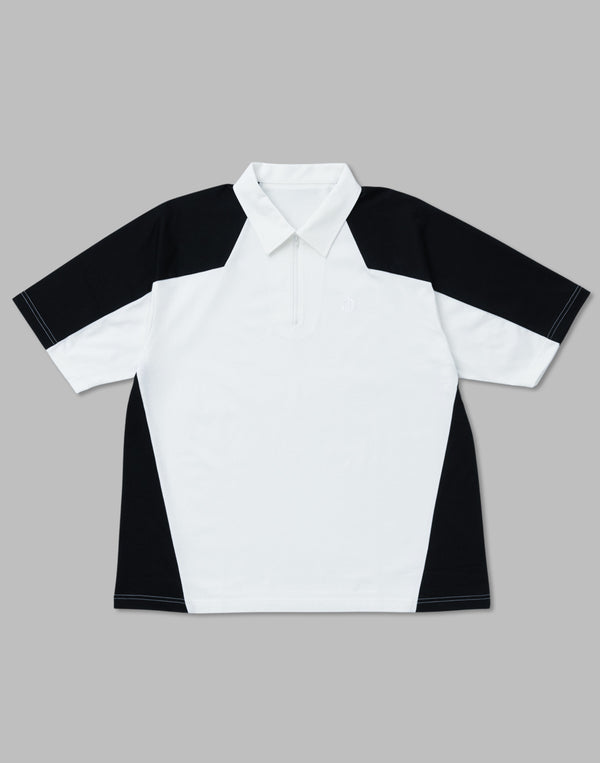 CRONOS BLACK 拼色polo衫【白色】