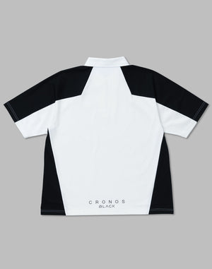CRONOS BLACK 拼色polo衫【白色】