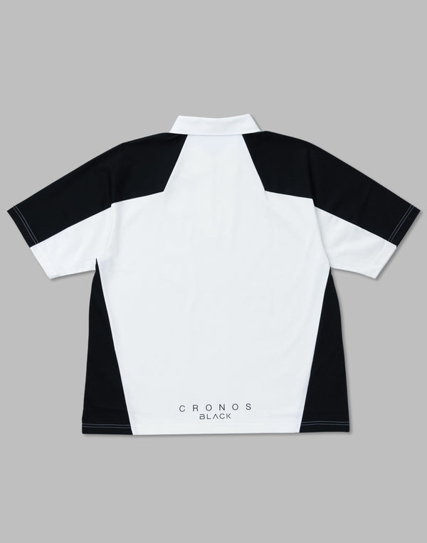 CRONOS BLACK 拼色polo衫【白色】