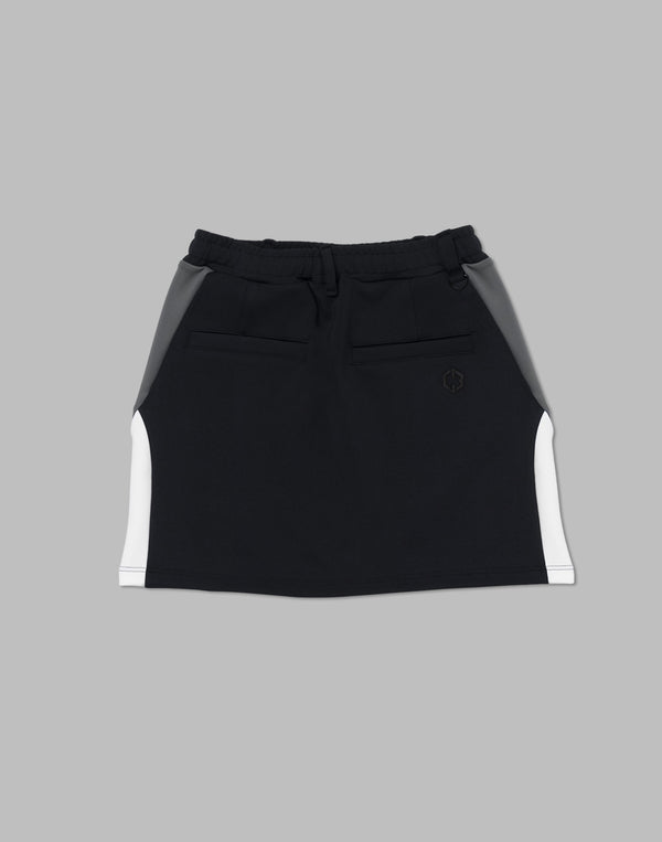 CRONOS BLACK emboss logo skirt【BLACK】