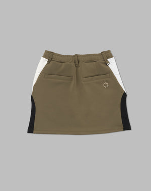 CRONOS BLACK emboss logo skirt【KHAKI】