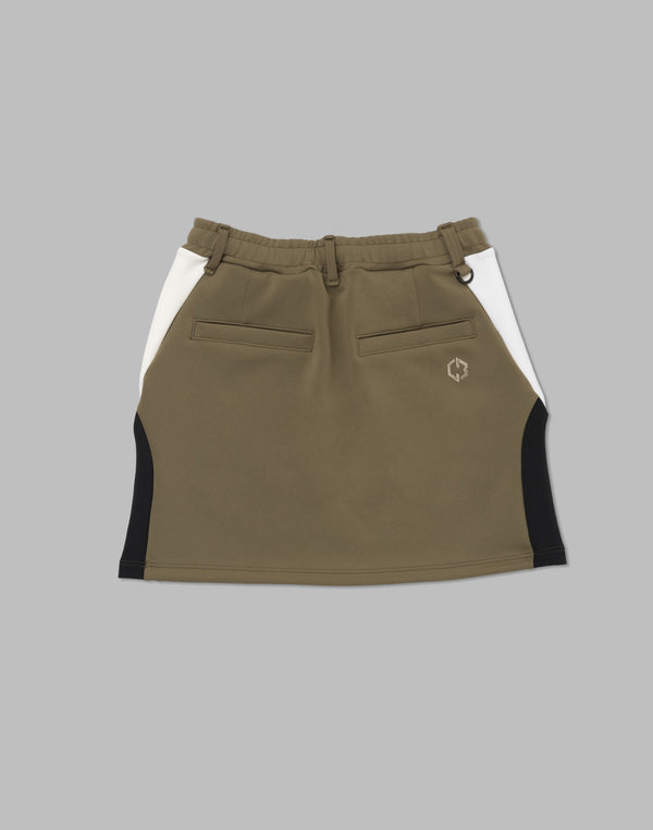 CRONOS BLACK emboss logo skirt【KHAKI】