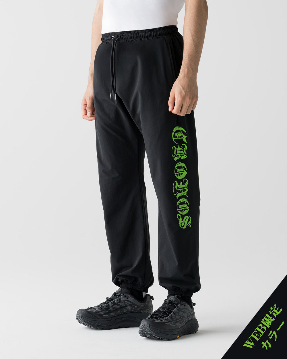 CRONOS VINTAGE BLACKLETTER  PANTS【BLACK×GREEN】