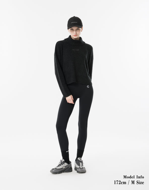 CRONOS WOMEN Soft Touch Turtleneck [BLACK]
