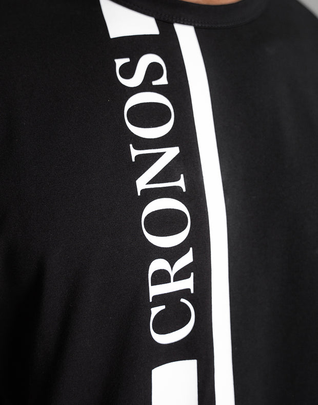 CRONOS SERIF LOGO OVERSIZE T-SHIRTS【BLACK】