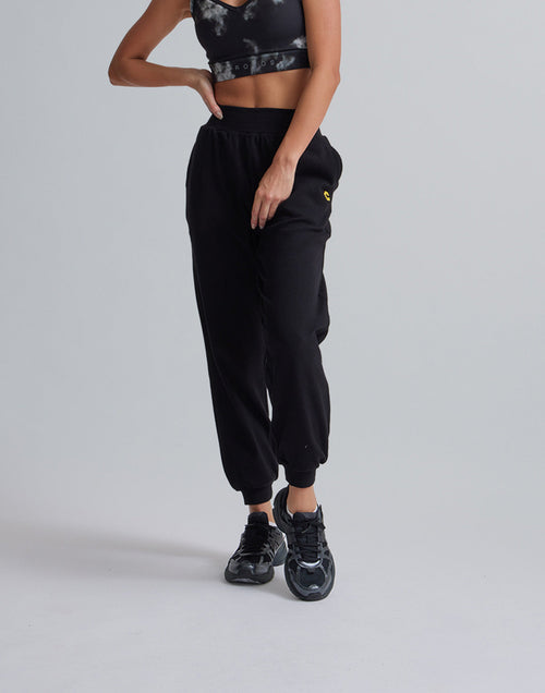 CRONOS WOMEN RELAXING JOGGER PANTS【BLACK】