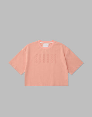 CRONOS WOMEN LOGO SHORT T-SHIRTS【PINK】