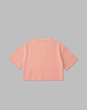 CRONOS WOMEN LOGO SHORT T-SHIRTS【PINK】