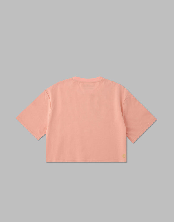 CRONOS WOMEN LOGO SHORT T-SHIRTS【PINK】