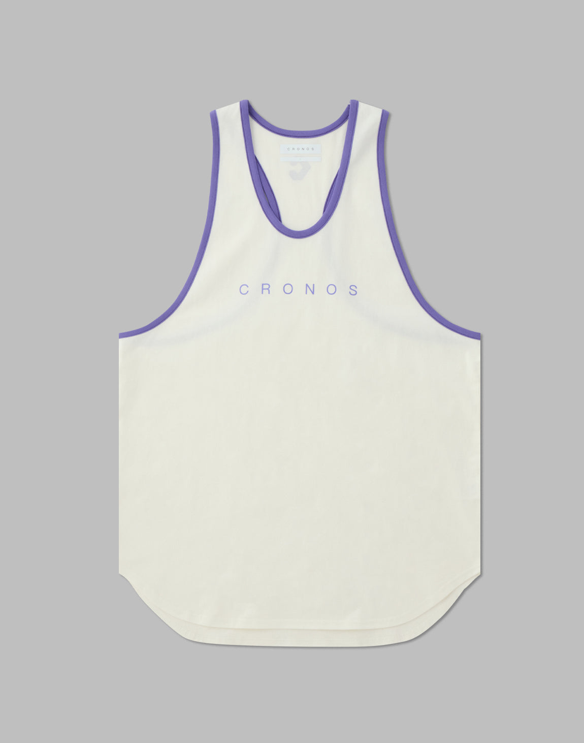 CRONOS STRINGER TANKTOP【WHITE×PURPLE】 – クロノス CRONOS Official Store