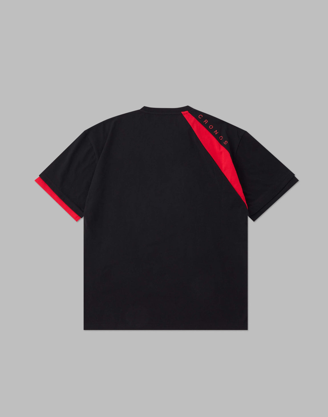 CRONOS GEO LINE OVER SIZE T-SHIRTS【BLACK×RED】 – クロノス CRONOS Official Store