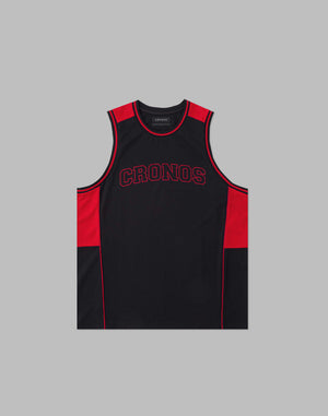 CRONOS BACK MESH TANKTOP [BLACK×RED]