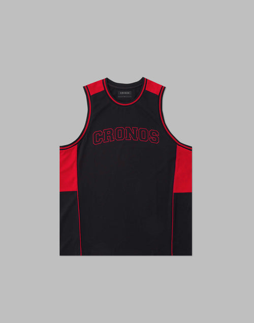 CRONOS BACK MESH TANKTOP [BLACK×RED]