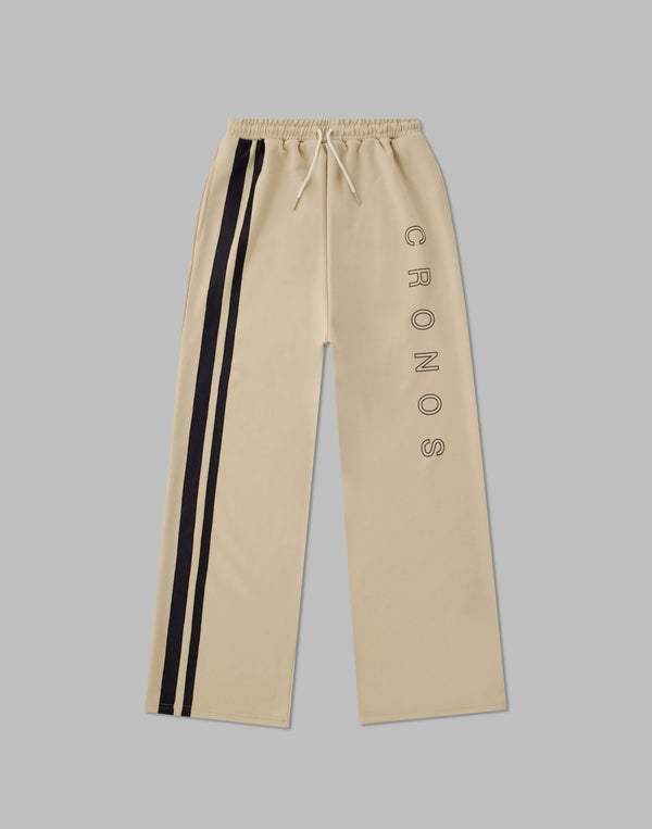 CRONOS WOMEN JERSEY WIDE PANTS【BEIGE】