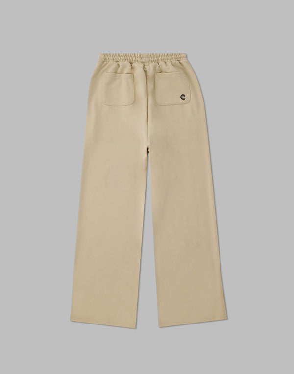 CRONOS WOMEN JERSEY WIDE PANTS【BEIGE】