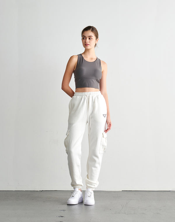 CRONOS×IRAL SWEAT CARGO PANTS【WHITE】【UNISEX ITEM】