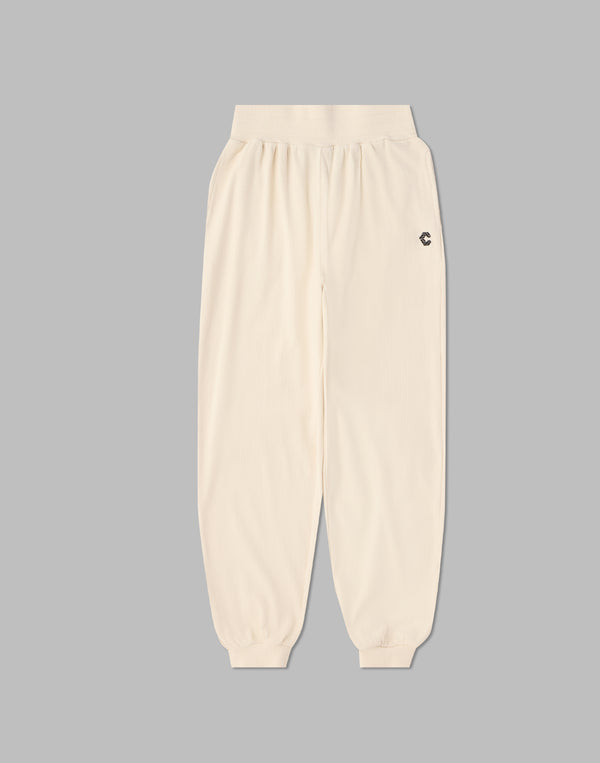 CRONOS WOMEN RELAXING JOGGER PANTS【WHITE】