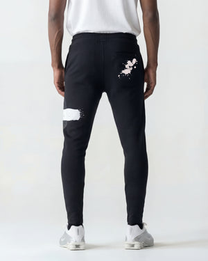 CRONOS PAINT STROKE SKINNY PANTS【BLACK】