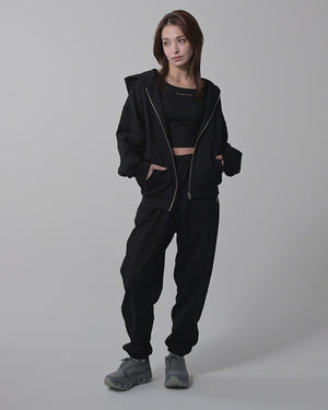 CRONOS WOMEN Smooth Relax Pants【BLACK】