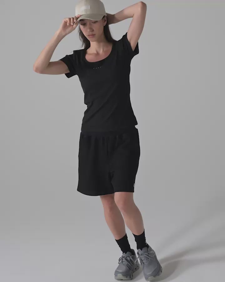 CRONOS WOMEN SHAPE SHORTS【BLACK】