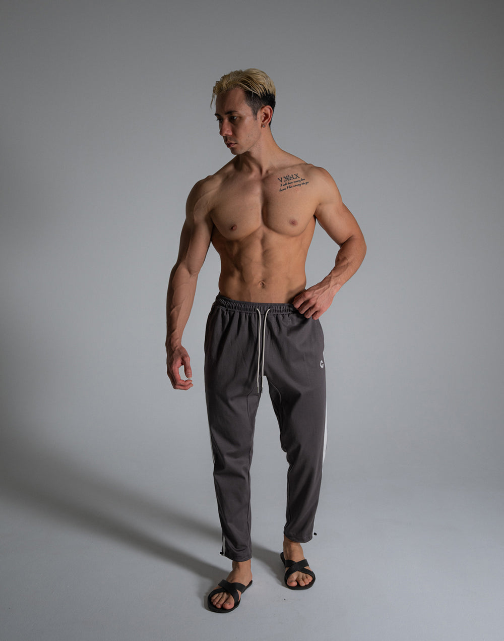 CRONOS ROOM 2 LINE LONGPANTS【GRAY】