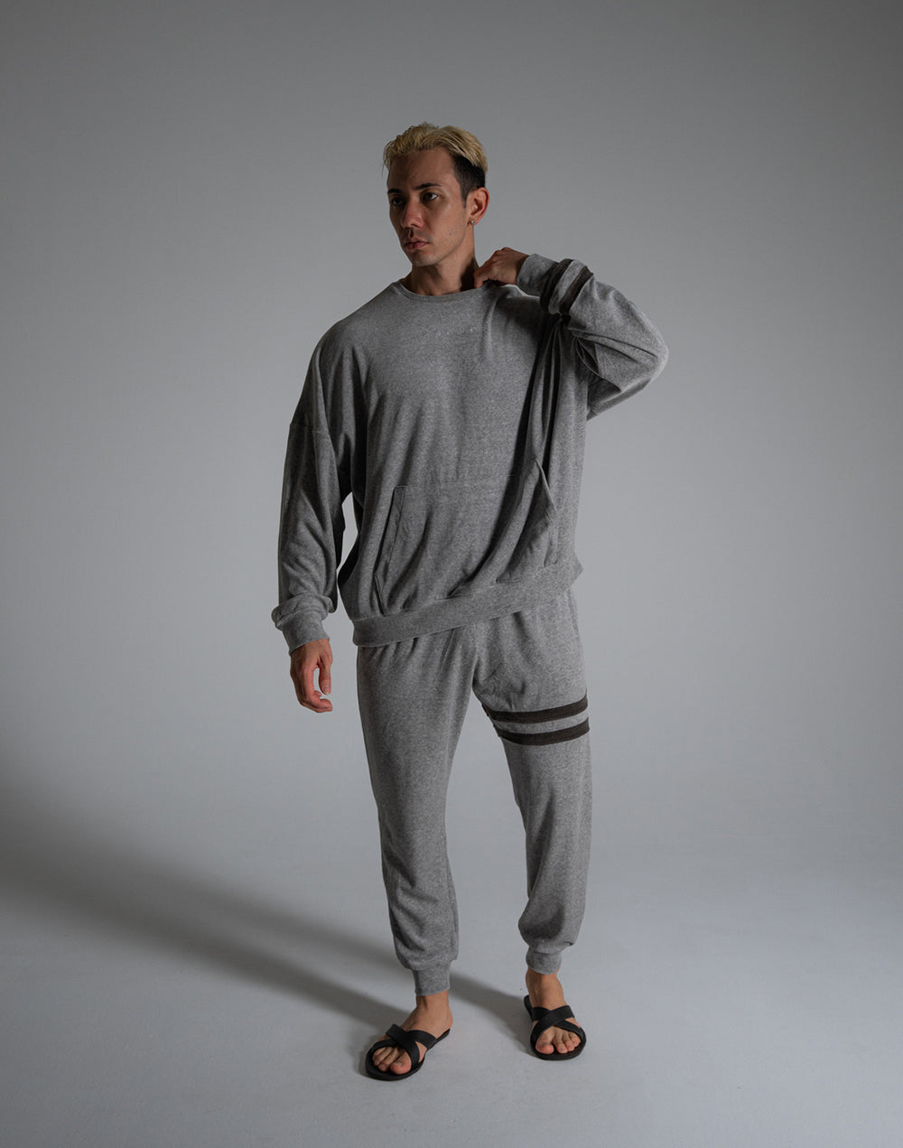 CRONOS ROOM SOFT VELOR LONGSLEEVE【GRAY】