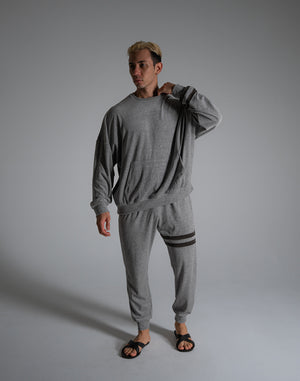 CRONOS ROOM SOFT VELOR LONGSLEEVE【GRAY】