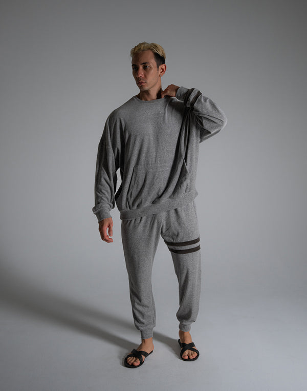 CRONOS ROOM SOFT VELOR LONGSLEEVE【GRAY】