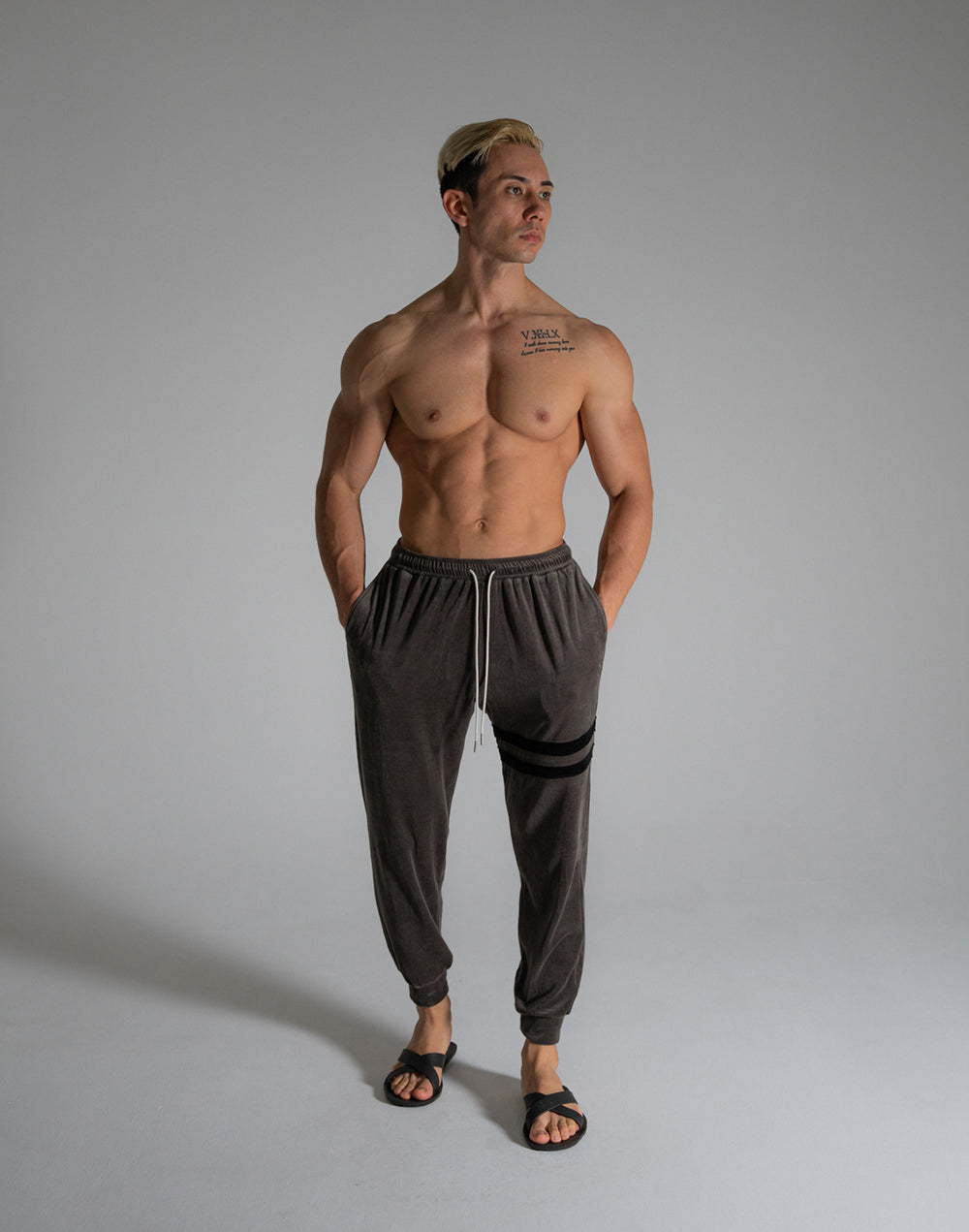 CRONOS ROOM SOFT VELOR LONGPANTS【C.GRAY】