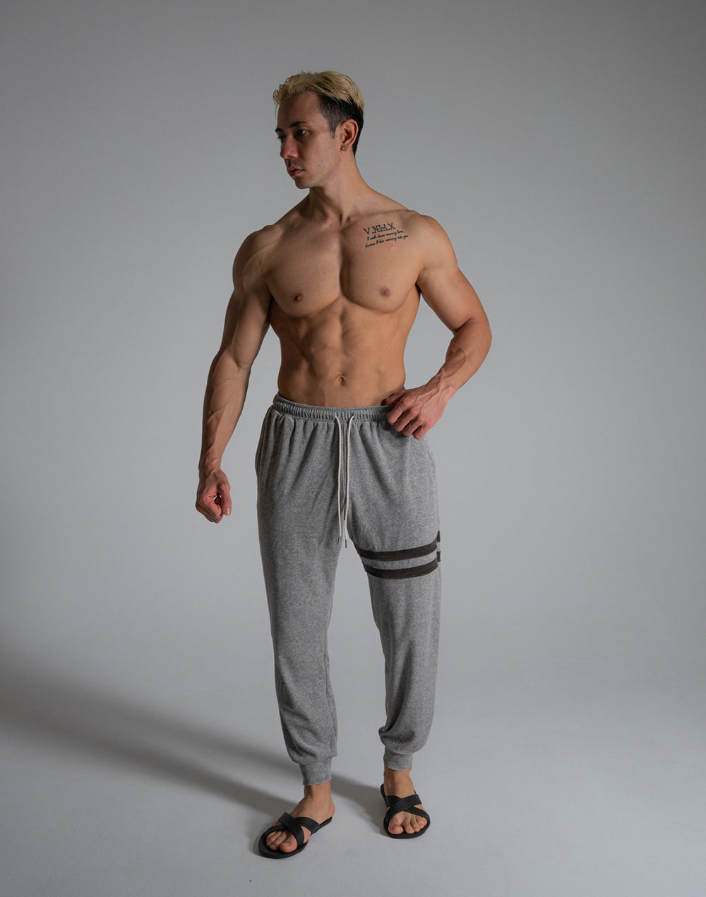 CRONOS ROOM SOFT VELOR LONGPANTS【GRAY】