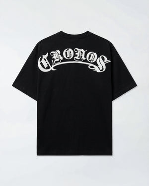 CRONOS BLACKLETTER S/S TEE【BLACK】