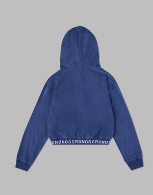 CRONOS WOMEN PILE HOODIE [BLUE]
