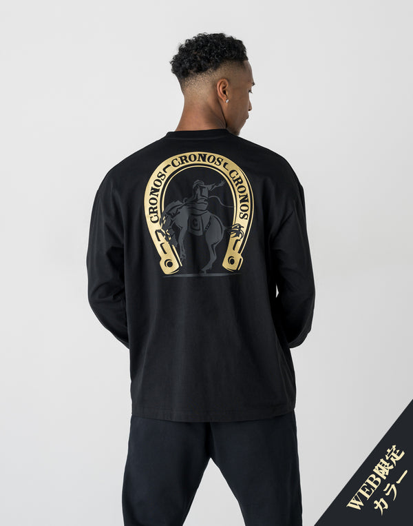 CRONOS HORSE SPIRIT L/S TEE【BLACK×GOLD】
