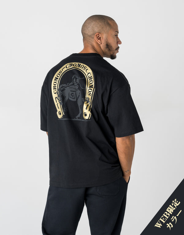 CRONOS HORSE SPIRIT S/S TEE【BLACK×GOLD】