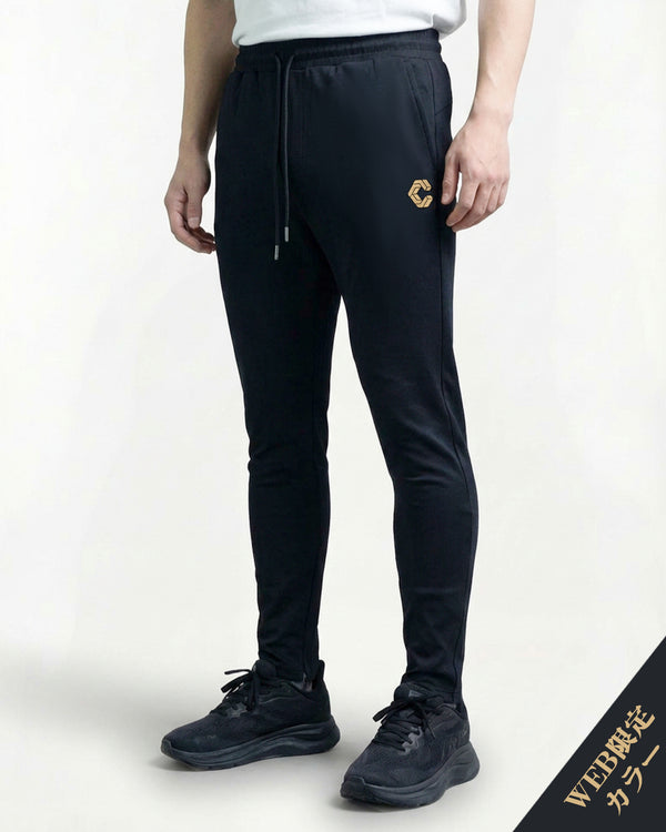 CRONOS HIGH-STRETCH SKINNY PANTS【BLACK×GOLD】