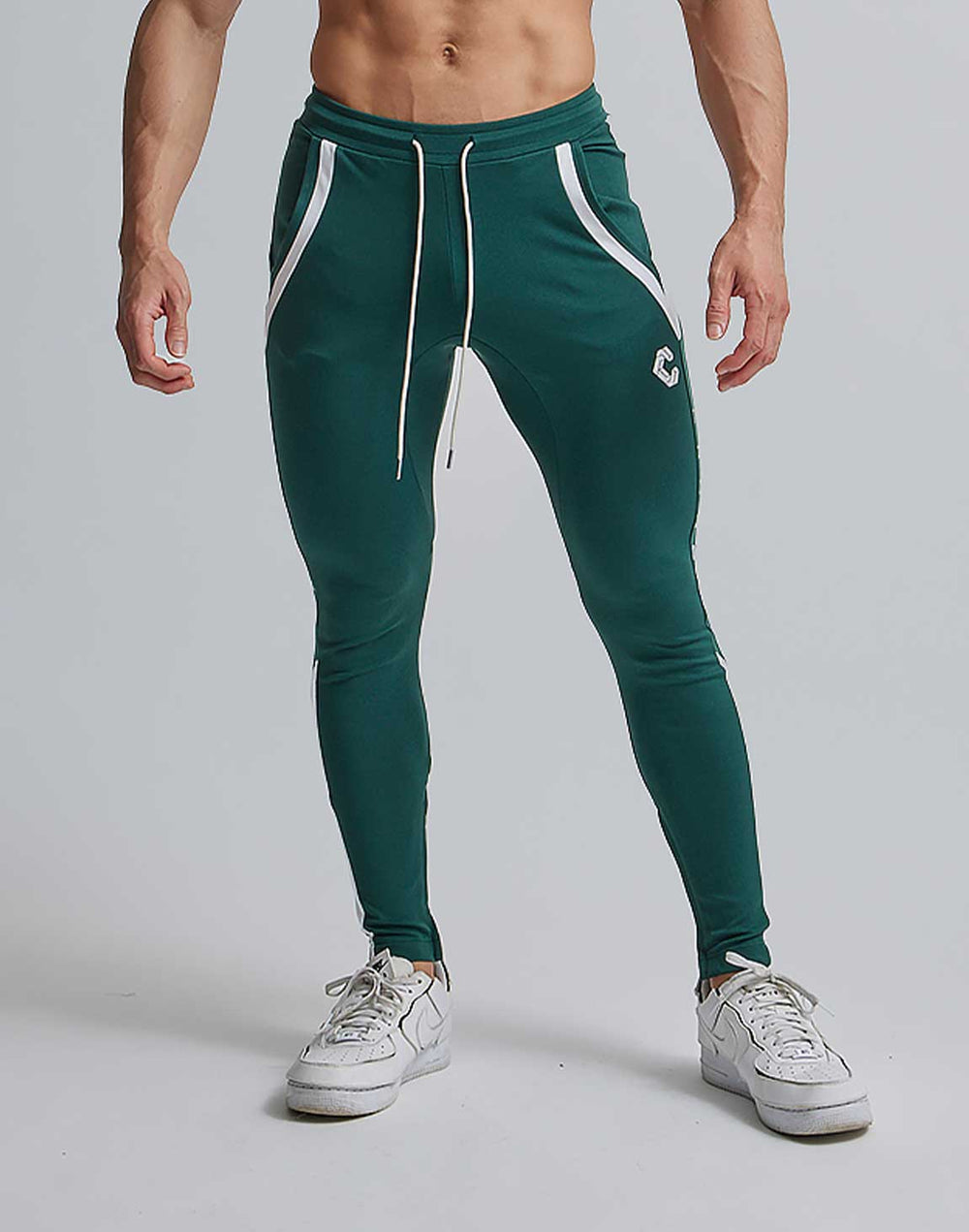 CRONOS SIDE STRIPE LONG PANTS【GREEN】