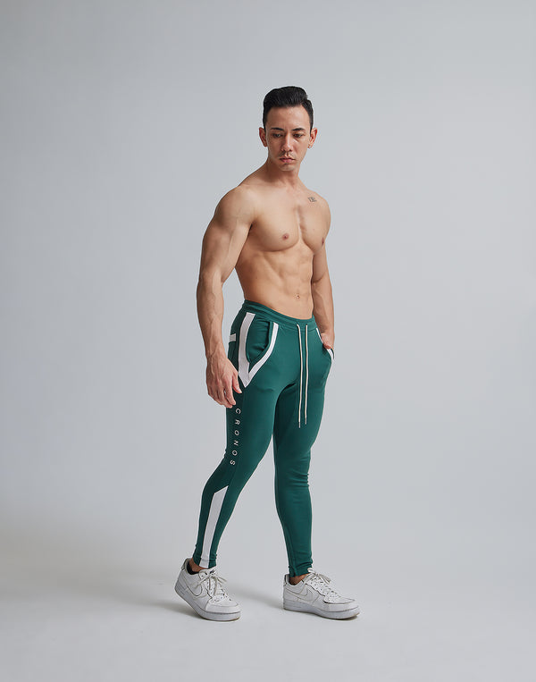 CRONOS SIDE STRIPE LONG PANTS【GREEN】