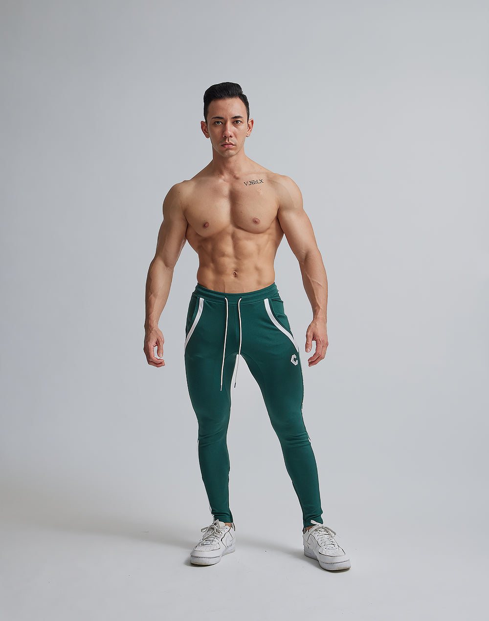 CRONOS SIDE STRIPE LONG PANTS【GREEN】
