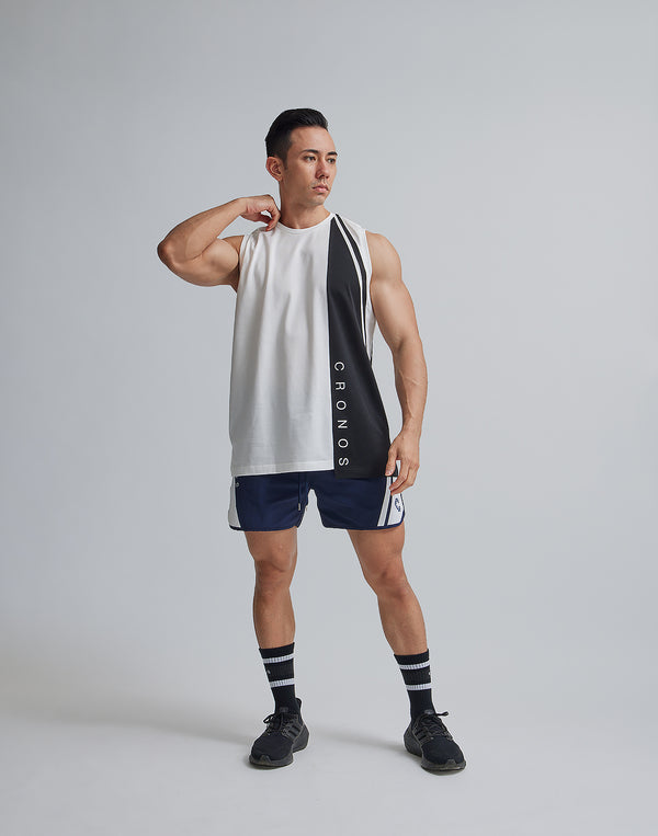 CRONOS ASYMMETRY TANKTOP【WHITE】