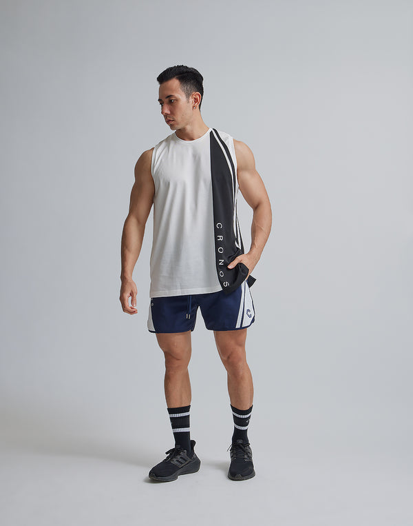 CRONOS ASYMMETRY TANKTOP【WHITE】