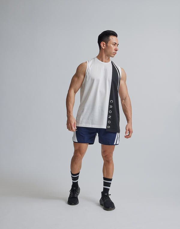 CRONOS ASYMMETRY TANKTOP【WHITE】
