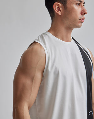 CRONOS ASYMMETRY TANKTOP【WHITE】