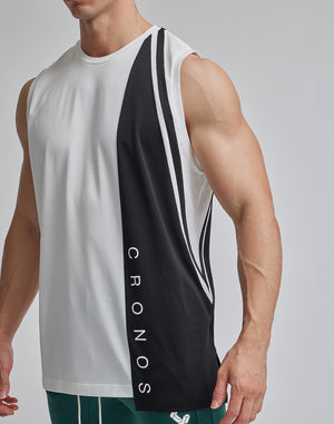 CRONOS ASYMMETRY TANKTOP【WHITE】