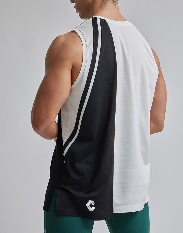 CRONOS ASYMMETRY TANKTOP【WHITE】