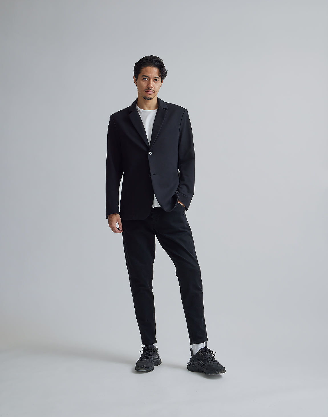 CRONOS BACK LOGO STRETCH JACKET【BLACK】