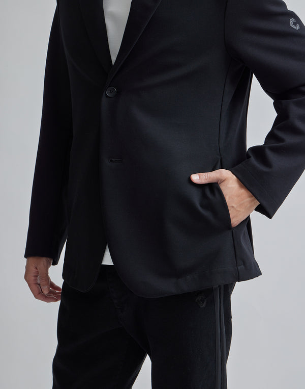 CRONOS BACK LOGO STRETCH JACKET [BLACK]