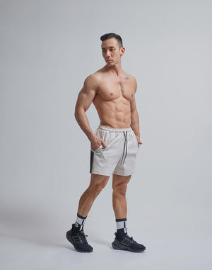 CRONOS SIDE LOGO 2LINES SHORTS [CREAM]
