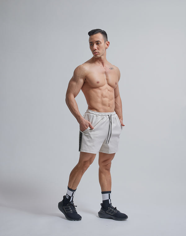 CRONOS SIDE LOGO 2LINES SHORTS [CREAM]